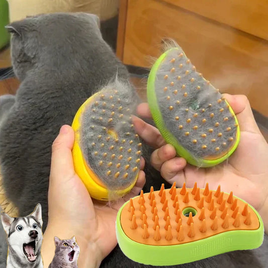 cepillo vapor mascota huellamia - quita pelos 3 en 1